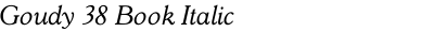 Goudy 38 Book Italic